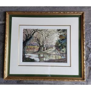 Didier Brousse Lubéron Watercolor 20th