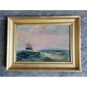 Sinking Of The Frégate Zénobia In 1847 Oil On Canvas