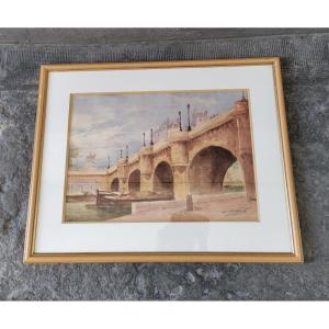 Watercolor Pont Neuf 70s/80s