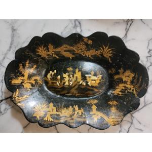 Paper Maché Basket Late 19th/1900