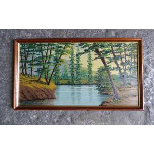 Paul Gobert Oil On Cardboard Chantourne 20th