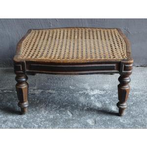 Small Cane Foot Stool Late 19th
