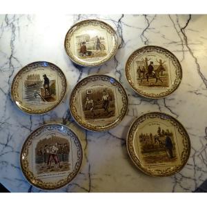 Sarreguemines  Plates On The Sport 1900