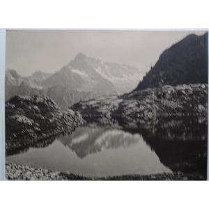 Oddoux Analog Photography Mountain Lake In The Alps, 1950s