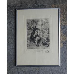 "donkey Skin" Lithography By Albert Robida