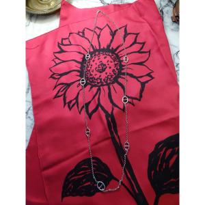 Large Silver Necklace In The Hermès Style