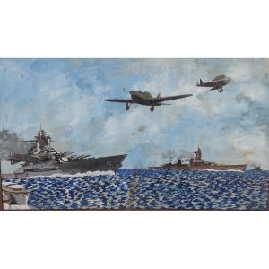 Watercolor And Gouache Naval And Aerial 1937