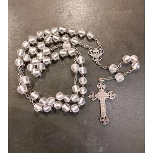 Silver And Crystal Rosary 1940s