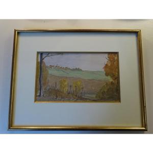 Henri Franck Watercolor Le Mont Doré