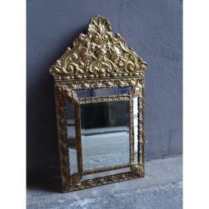 Napoleon III Stamped Brass Mirror