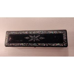 Pencil Case Papier- Mâché And Mother Of Pearl