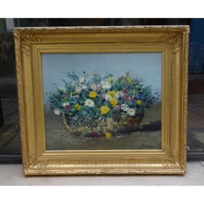 Flowers Oil On Canvas Of Brument 1883