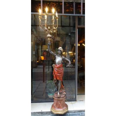 Wooden Venetian Flare Holder 50s