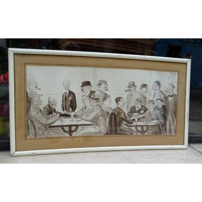 Ink Wash Part Of Cards 1930