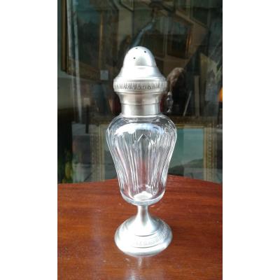 Sprinkler In Silver And Crystal Early 20th