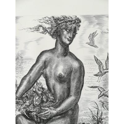 Albert Decaris Original Etching 1975