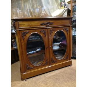 Mahogany Glass Sideboard 19th