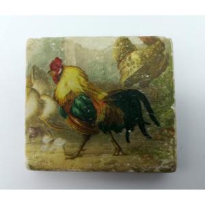 Small Painting On Marble 19th