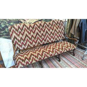 Large Louis XIII Style Bench, Sheep Bone-castle Decoration