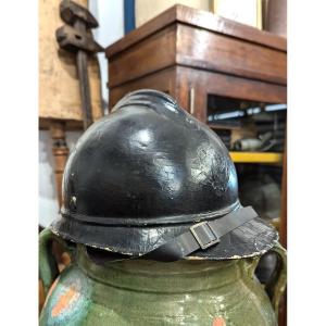 Rare Adrian Helmet, In Varnished Boiled Cardboard
