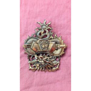 Rare Bao Dai Badge, In Silver Gilt - Handcrafted - Indochina