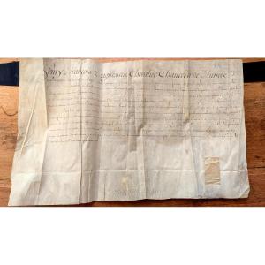Chancellor Of France, Hf d'Aguesseau - Document On Vellum - 1749