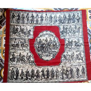 19th Century French Army Printed Scarf - Napoleon III - Lamy-godard - Rouen
