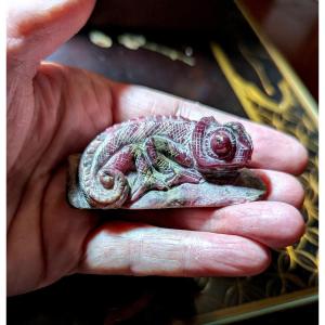 Hard Stone Chameleon - Miniature - Sculpture - Display Object