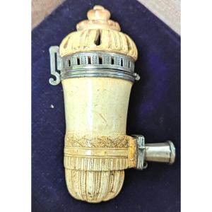 Impressive Pipe Bowl, Made Of Meerschaum And Solid Silver - Late 18th/early 19th Century