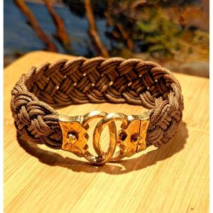 18-karat Gold Bracelet And Braided Hair, 19th-century Jewelry