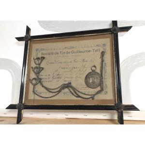 4 William Tell Shooting Prizes - 1895 - Algeria - Zouave - Solid Silver