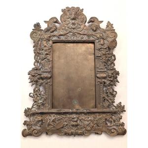 Imposing 19th-century Bronze Frame - Mirror - Painting