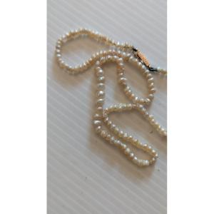 Fine Antique Pearl And Baroque Necklace