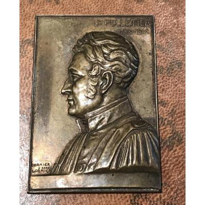 Discoverer Of Quinine, Pelletier (1788-1842) -cormier Bronze Medal After Lormier