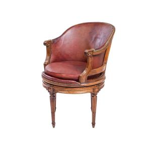 Louis XVI Period Office Chair With Swivel Seat