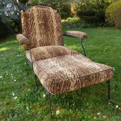 Chaise Longue Officer Epoque Early Twentieth Century