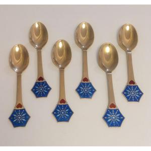 Michelsen, Six Solid Silver Spoons