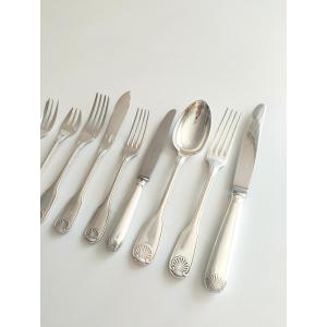 Christofle 233-piece Silver-plated Metal Ménagère Vendôme