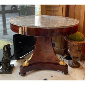 Pedestal Table With Rams - Empire Period