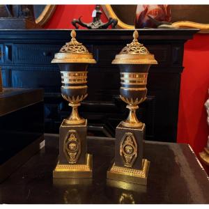 Pair Of Empire Cassolettes