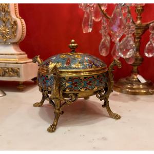 Barbedienne Cloisonné Enamel Candy Dish 