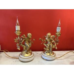 Pair Of Moreau Candlesticks, 19th Century