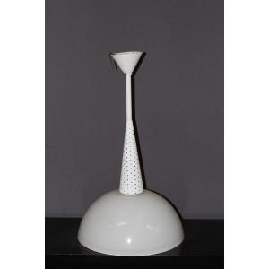 Perforated Sheet Metal Chandelier By Holophane Circa 1950