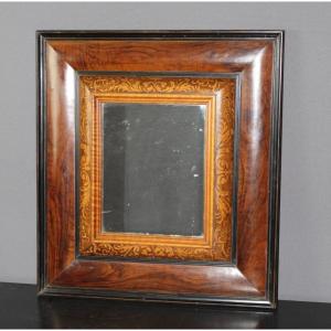 Louis XIII Mirror In Walnut Marquetry And Light Wood XVII