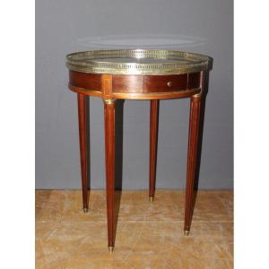 Louis XVI Bouillotte Table In Mahogany And Brass Circa 1900
