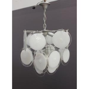 Murano Glass Disc Chandelier Circa 1970