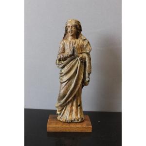 Sculpture Of Saint Catherine Of Alexandria In Oak XVIII