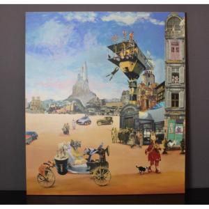 Lively City Scene, Jacques Deal Around 1980