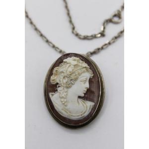 Silver Mount Cameo Brooch Circa 1900