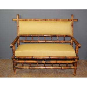 Bamboo Bench From The Napoleon III Period